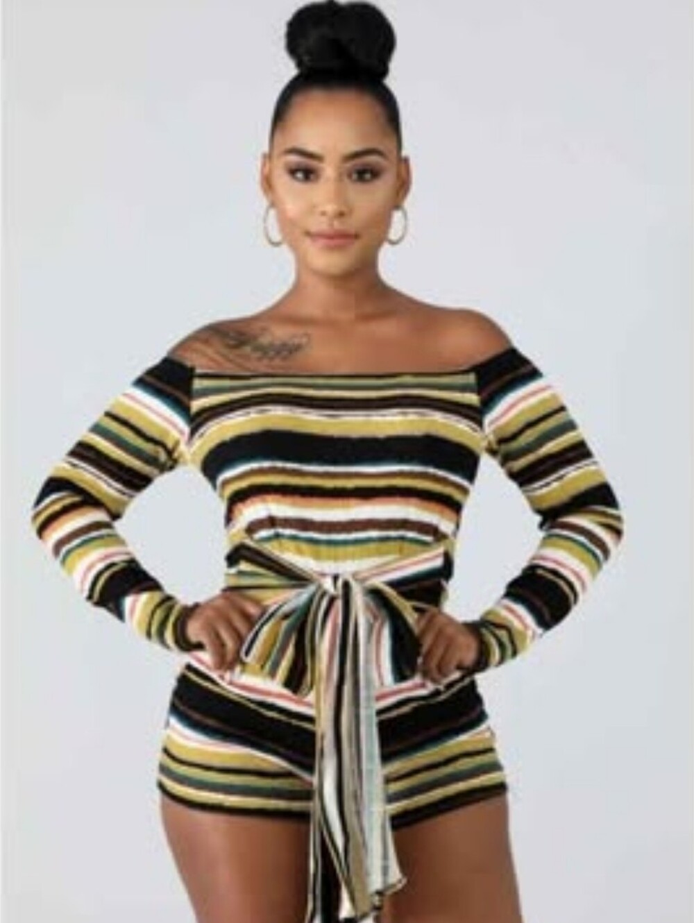 Mustard Tye Dye Romper